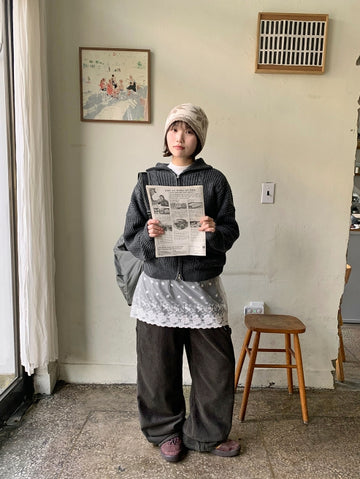 Tokoda Corduroy Brushed Patch Adjust Cargo Pants